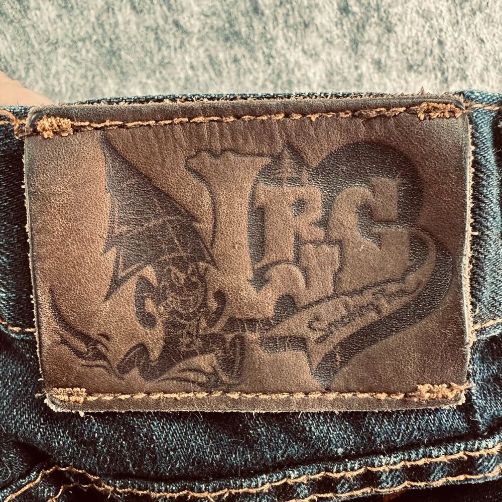 LRG Baggy Dark Wash Jeans Y2K Skate Streetwear Size 40 - Picture 8 of 11